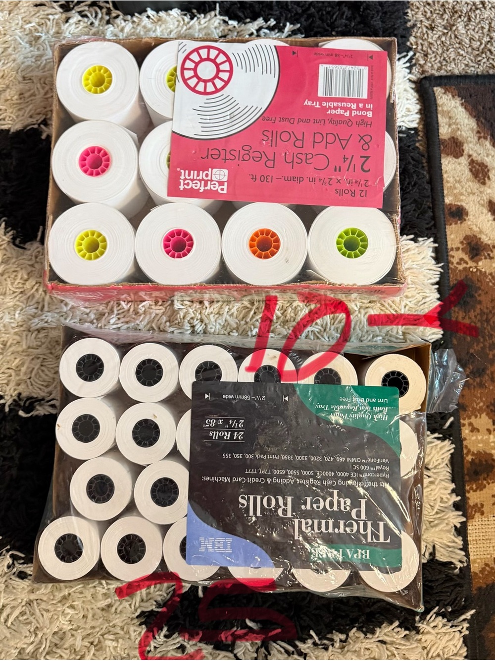 Cash register tape